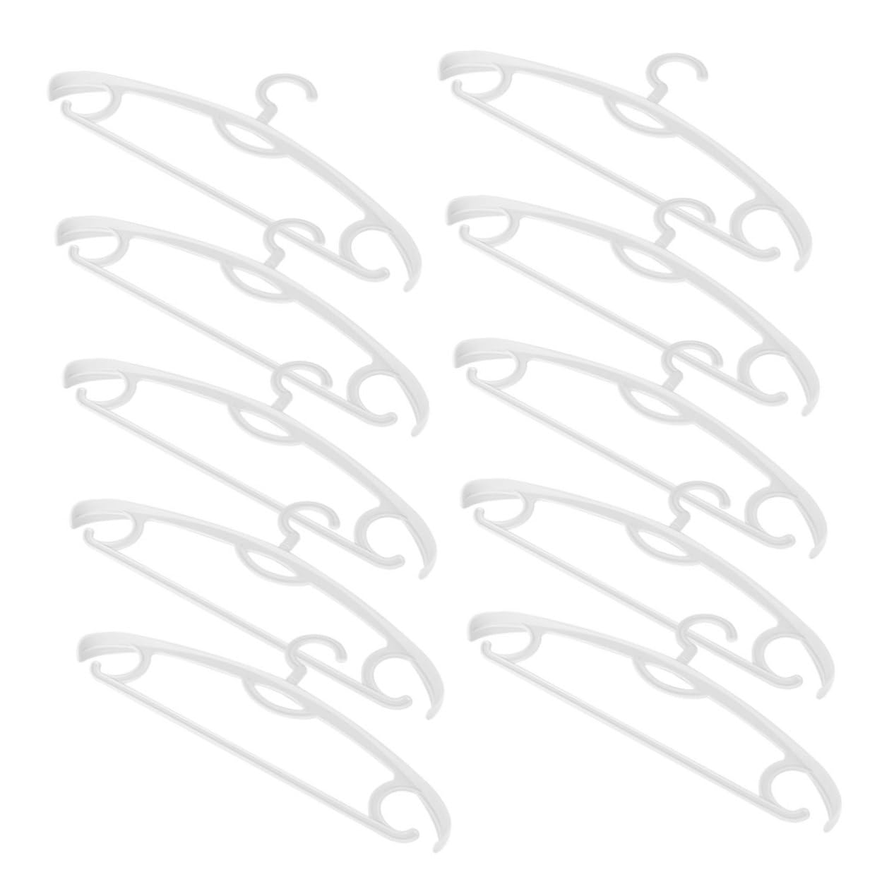 OFFSCH 10pcs Skidproof Clothes Hanger Plastic Non Slip Design Rotatable for Closet Bathroom Dorm and Bedroom Organization Grey Color