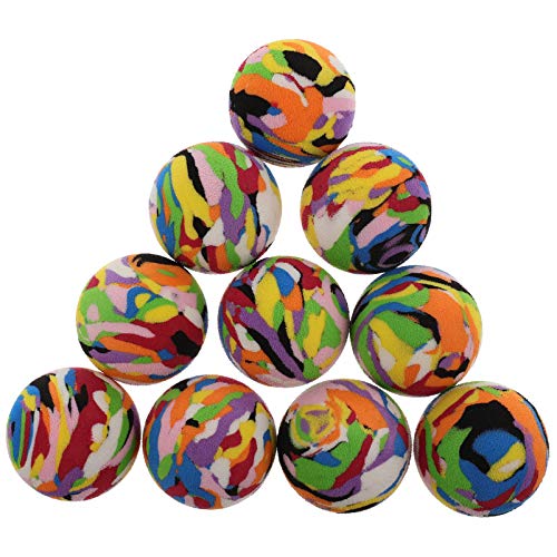 VILLCASE 10Pcs Interativo Brinquedos Do Gato Bola Colorida Rainbow Eva Bolas Gato Interessante Perse