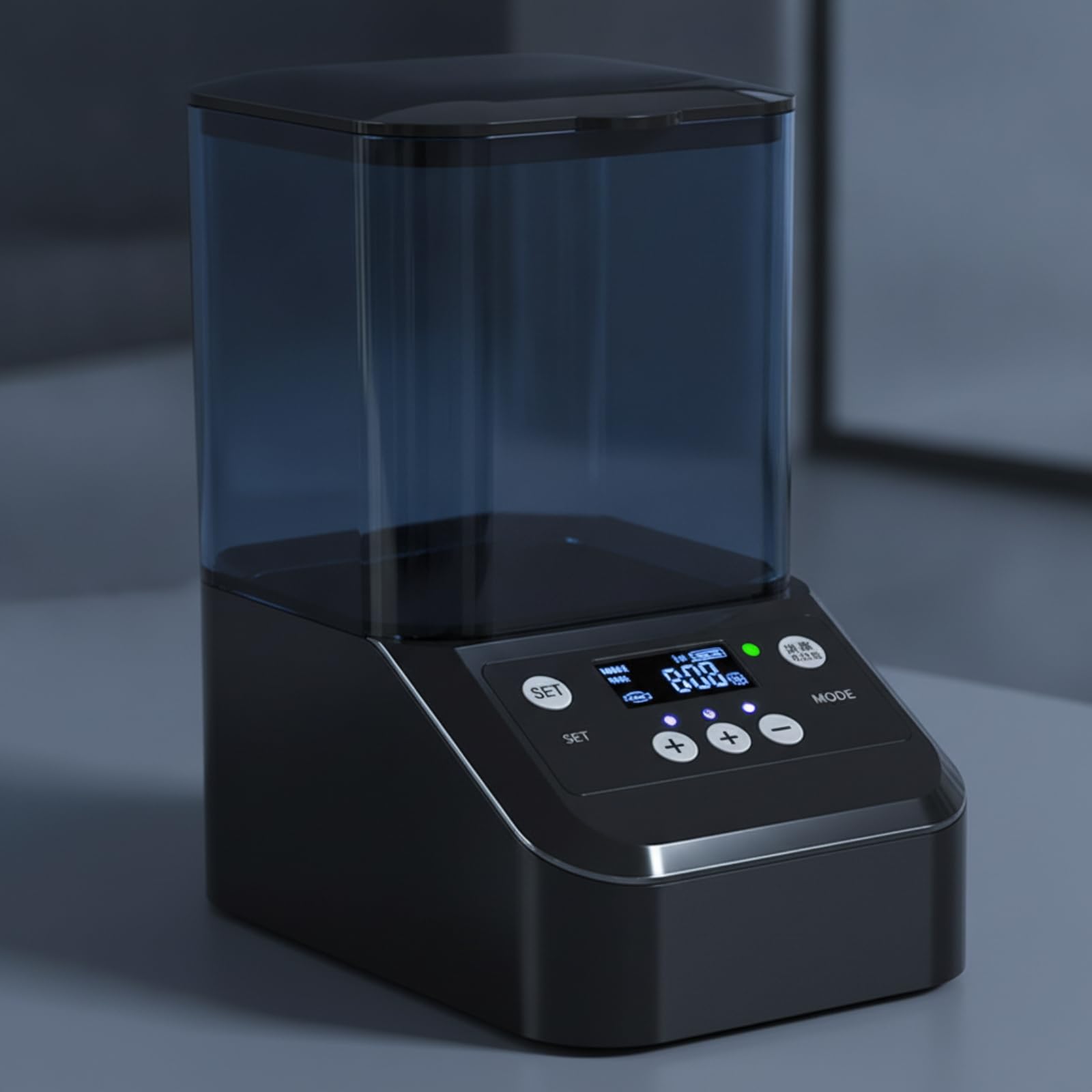 Gralara Distributeur Nourriture avec Gran Capacité Mangeoire d’Aquarium Double Alimentation pour Vacances, Noir