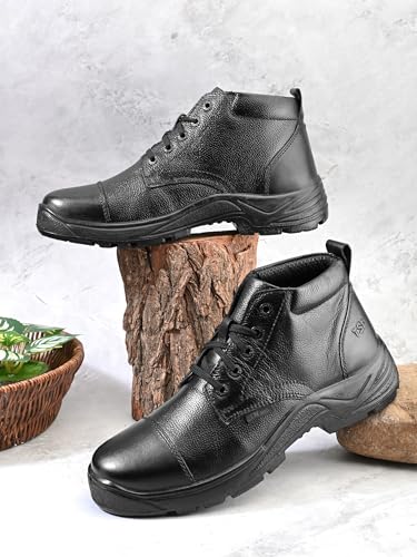 Image of TSF Black Genuine Leather Police Boot
