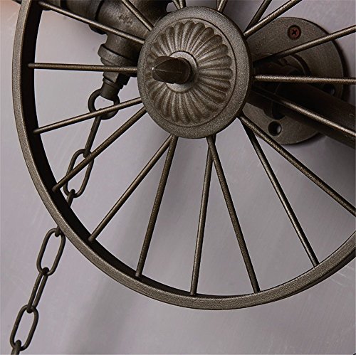Industrial Vintage Wall Lights Iron Art Car Wheel Water Pipe Wall Lamp Retro E27 40W Max For Restaurant, Cafe, Bar, Kitchen,Bedroom steampunk buy now online