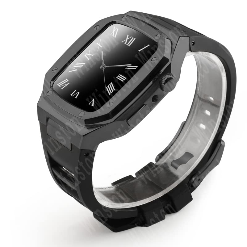 Mod kit Apple Watch contre les chocs : boîtier métal et bracelet 45mm
