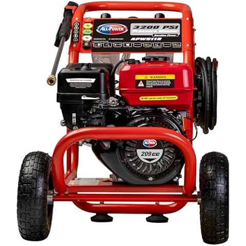 All Power, APW5118A Pressure Washer 3200 PSI 2.6 GPM, JD Engine Gasoline 208cc Cover
