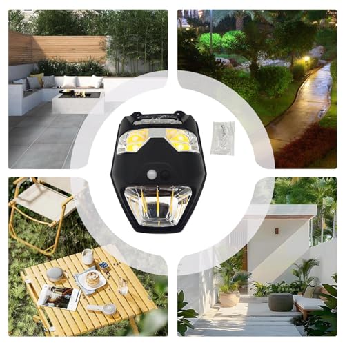 Solar Lights Outdoor - 19.8x15.5cm Motion Sensor Wall Lights, Solar Powered Waterproof 5 Modes Lighting | For Pathway Walkway Patio Courtyard Backyard Terrace Balcony Porch – Image 5