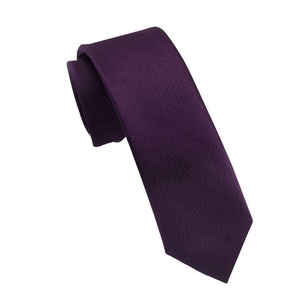 Fortunatever Mens Solid Color Tie,Slim&Formal Necktie With Multiple Colors(2.36''&3.35'') (Plum Purple, 3.35'' Width)