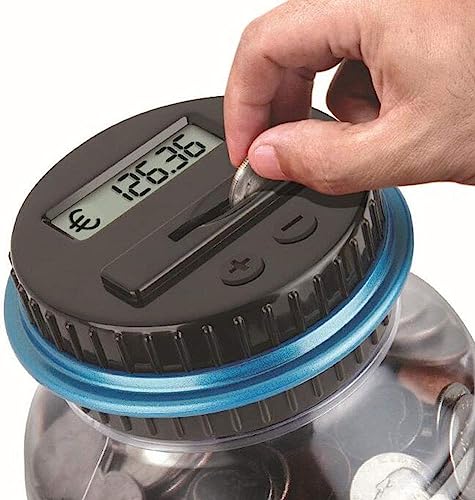 Hucha Ahorro Dinero Banco Moneda Medidor Digital Automático, Gran Capacidad