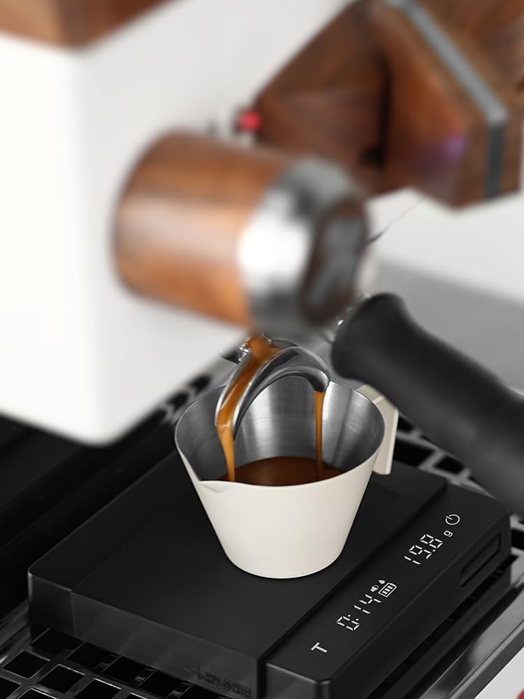MHW-3BOMBER Espresso ES6029 - Báscula digital de precisión con temporizador y caudal en tiempo real, 0,1 g para Espresso & Pour Over, Upgrade 3.0 Mini Pro