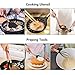 Silicone Cooking Utensil Set,14 Pcs Kitchen Utensils Set with Holder Non-stick Heat Resistant Cookware Cooking Turner Tongs Spatula Spoon with Stainless Steel Handle (Gold Black) BPA Free, Non Toxi