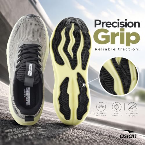 Image of ASIAN Aerofoam-01 Men's Running Shoes with Breathable Mesh Upper | Energy Return Sole, Lace-Up Fit & Lightweight Comfort