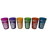 6 VASOS MARROQUIES DE MANO DE FATIMA, MULTICOLOR