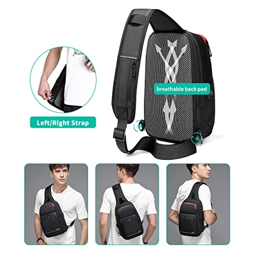 Eurcool Mens Shoulder Bag Sling Bag Crossbody Backpack Shoulder Casual Daypack Rucksack for Men4