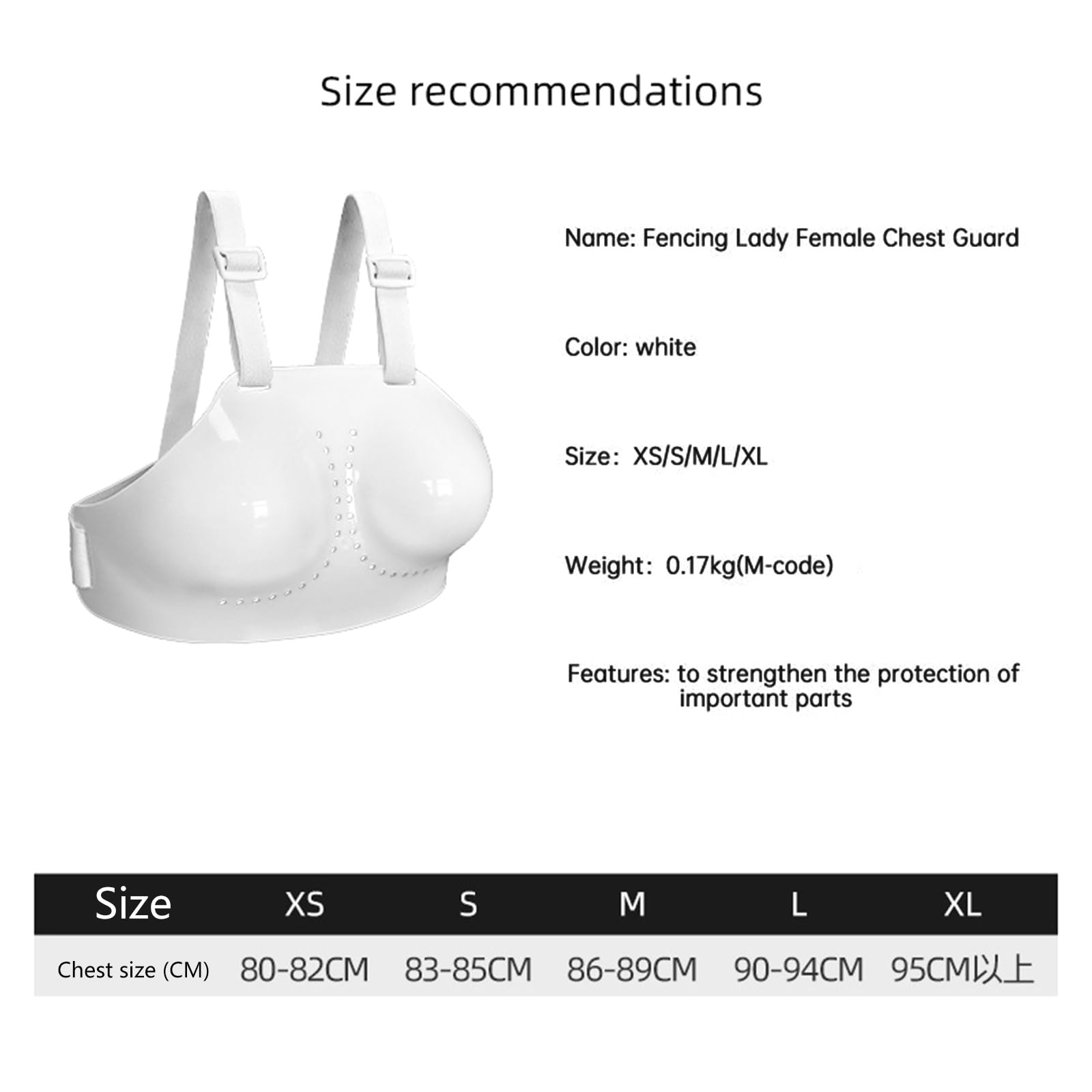 Protector de pecho para mujer, protector de pecho, protección de pecho, esgrimas, protección de pecho
