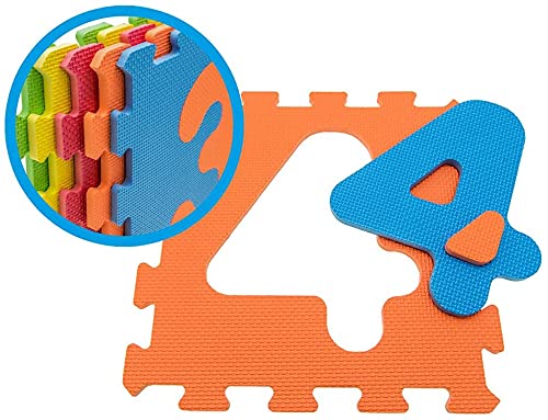 Tappeto Puzzle Certificato CE Gomma Antiscivolo Pieghevole Numeri Neonato Bambino Componibile Bimbi Gattonare Morbido Tappetino Pavimento Isolante Impermeabile Multicolore Soffice Schiuma Eva Testato