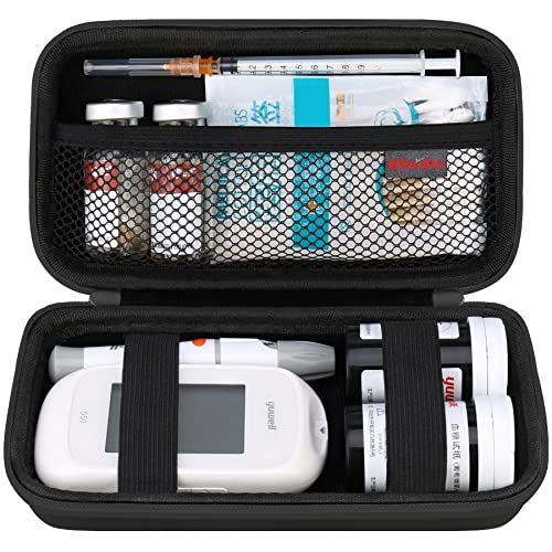 Elonbo Diabetic Supplies Travel Case, Diabetic Supply Organizer Bag, Glucose Meter Storage Case,...