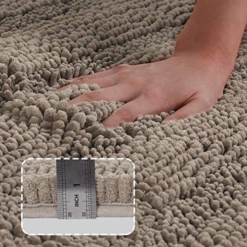 Image of Turquoize Bathroom Rug Set, 2 Piece Soft Absorbent Chenille Bath Rug Set