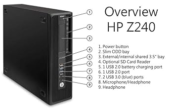HP Z240 SFF Affordable Budget PC Workstation, Intel i5-6500