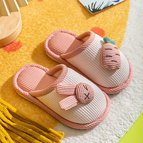 Toddler Girls Boys Cartoon Shoes House Slippers Bedroom Home Slippers Cartoon Rabbit Winter Cotton Slippers2