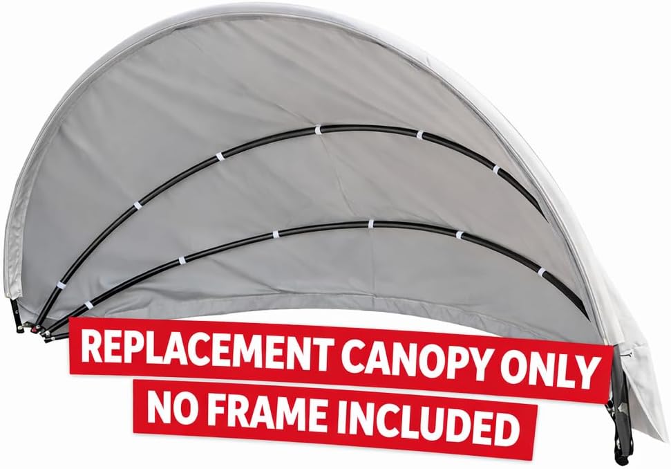 Outdoor Daybed Canopy Replacement Cover – 66'' Round Daybed Top for Patio Furniture Rattan Sunbed, Zipper Design for Easy Installation, Fade Resistant (Only Canopy Cover Light Gray)