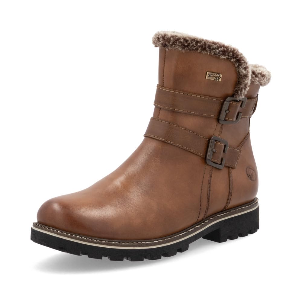 Remonte Damen Chelsea Boots D8484, Frauen Stiefeletten,lose Einlage,wasserabweisend,remonteTEX,Schlupfstiefel,Winterstiefeletten,braun (24),39 EU