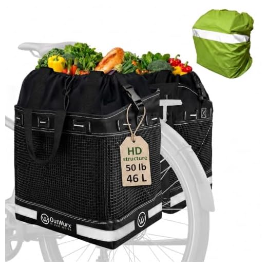 Grocery Pannier for Bicycle or Ebike 2 Pack