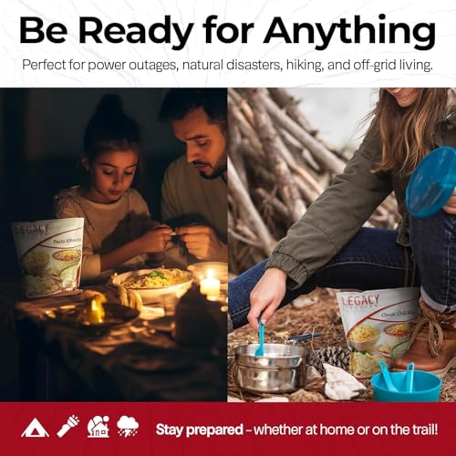 Legacy Food Storage Gluten Free 120 Serving Bucket, Emergency Food Supply, 46,200 Total Calories, 120 Large Servings, Shelf Stable Lunch & Dinner Entrees, Freeze Dried Survival Meals for MRE Camping, Hiking, & Backpacking - Image 4