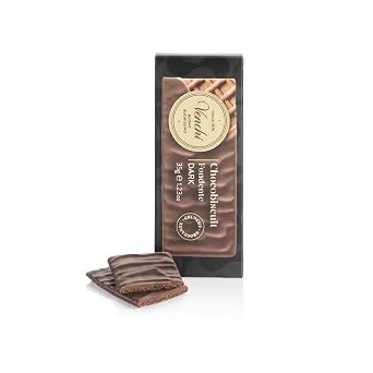 Venchi - ChocoBiscuit Snack, Double Biscuit Wafer Covered in Dark Chocolate, 35 g, Gluten-Free, No Artificial Colors, Snack Idea