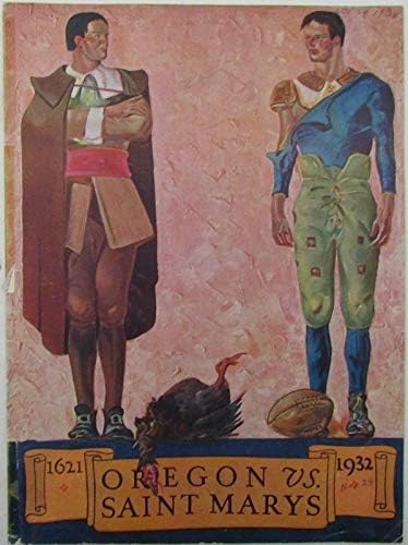 1932 Oregon vs. St. Marys College Football Game Program 11/24/32 130346