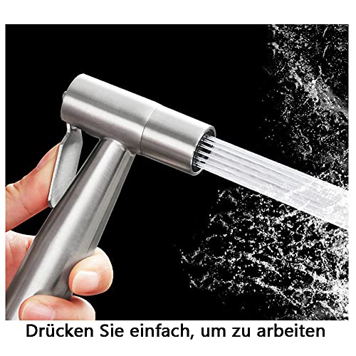 Bidet Handbrause Edelstahl Sprühkopf WC Duschkopf Toilette Shattaf für Dusche Badezimmer Hygiene Toilettenpapier Windelreinigung (nur Sprühkopf)