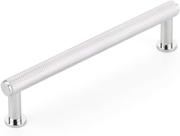 Schaub Pub House Collection 5 in. (127mm) Knurled Pull, Polished Chrome - 5005-26