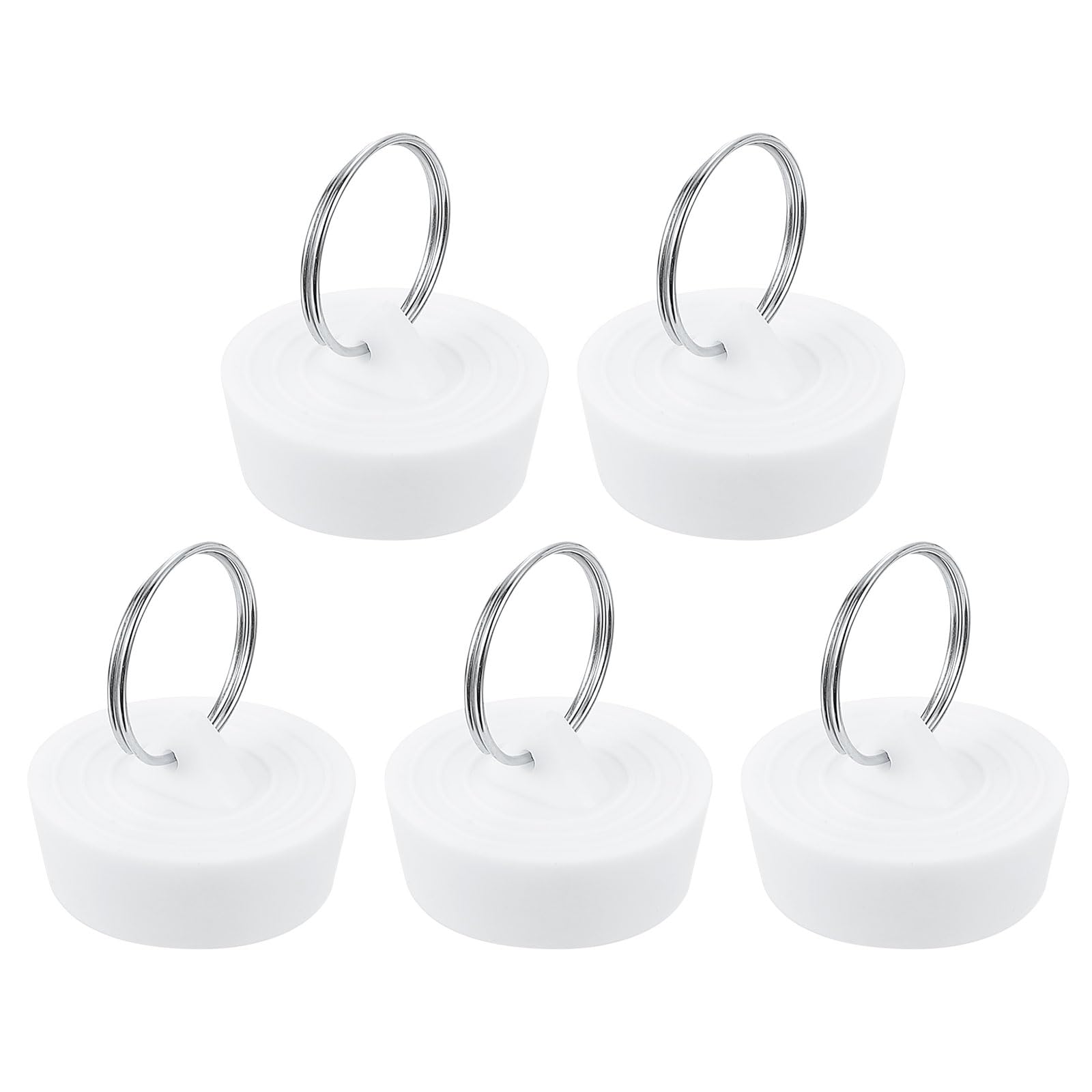 Bouchon d'évier étanche avec anneau de suspension pour baignoire et cuisine x5