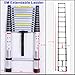 Telescopic Ladder Extension Folding Ladder Aluminum 16.4ft/5m Portable Lightweight Telescoping Extendable Ladders, Non-Slip Home Roofing Loft Tool Multi-Use Collapsible Ladder, 330lbs Capacity