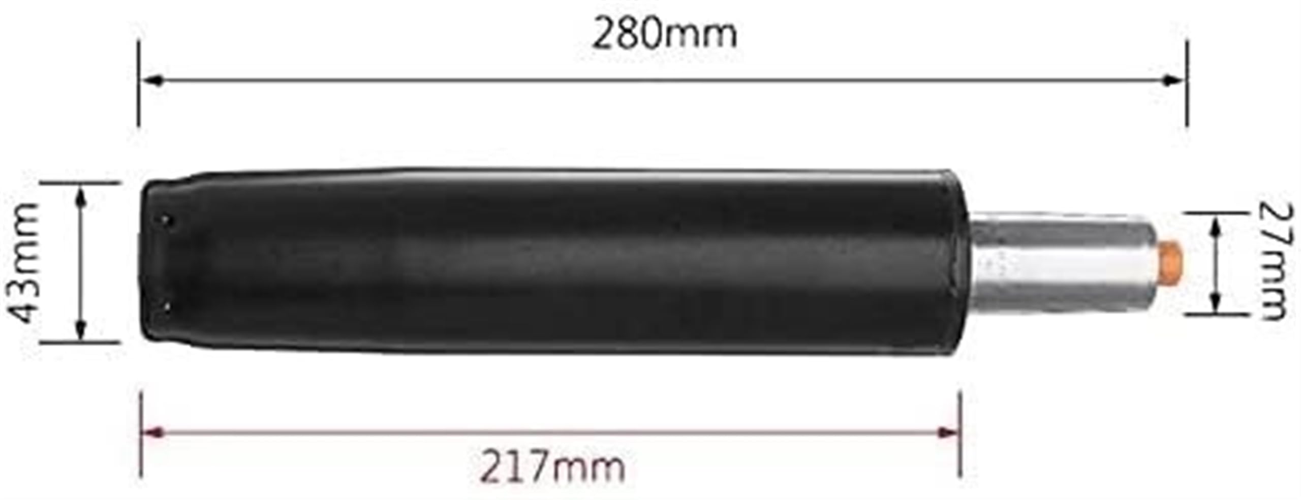 Biurowe Cylinder Podnośnika Pręt pneumatyczny Krzesło do komputera Części zamienne Krzesło biurowe Pneumatyczna sprężyna tłoka gazCzęści Do Krzeseł