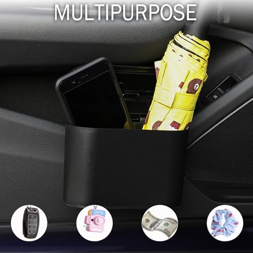 Image of Car Trash Can with Lid, Mini Auto Garbage Bin Organizer, Automotive Storage Container, Suitable for Vehicle, Home, and Office
