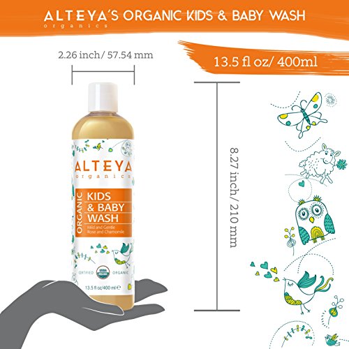 Alteya Organics Kids & Baby Wash Usda Certified Organic Baby Care, 13.5 Fl Oz/400 Ml Mild And Gentle Cleanser And Shampoo #TOP6