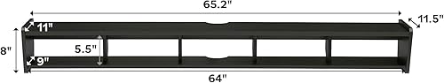 Miniatura 3 de Walker Edison Zee Modern Floating Mounted Minimalist TV Stand, 65 Inch Length, for TVs up to 70 Inches, Coastal Oak Roble costero,Negro