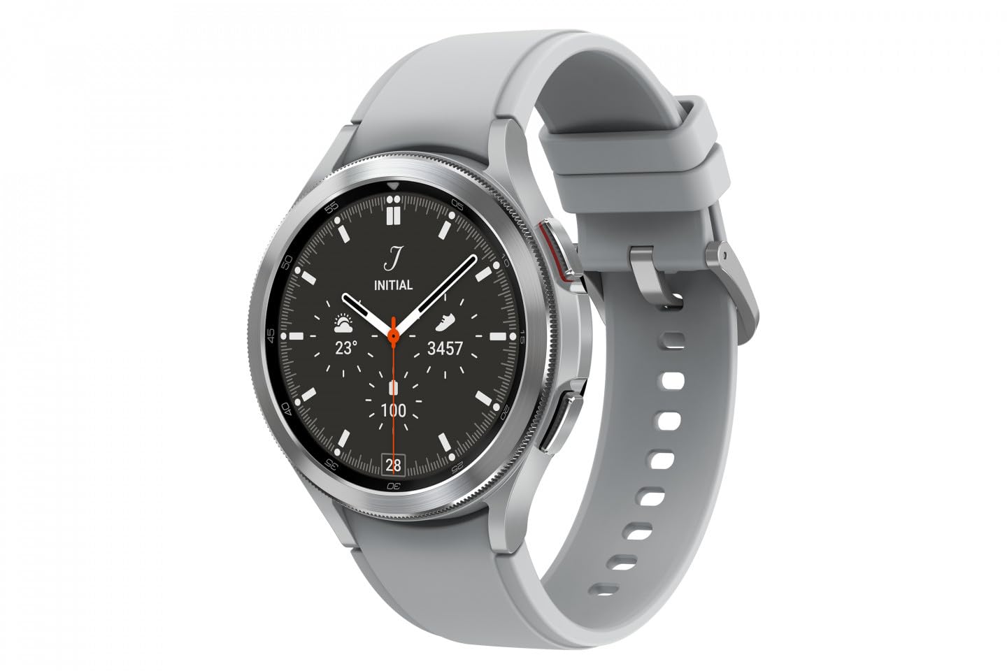 smartwatch sottile in acciaio inossidabile scuro 46 mm wellness fitness