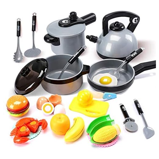 Cute Stone Kids Kitchen Pretend Play Toys,Play Cooking Set, Cookware Pots and Pans Playset, Peeling and Cutting Play Food Toys, Cooking Utensils Accessories, Learning Gift for Toddlers Baby Girls Boys