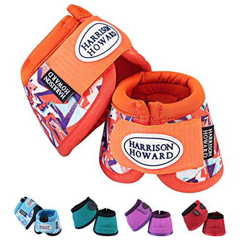 Image of Harrison Howard Horse Bell Boots Overreach Bell Boots No-Turn Bell Boots for Horse-Durable Protective Hoof Boot