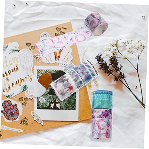 NUOBESTY 10 Pçs Washi Tape Fita Amarela Adesivo De Flor Terno Amarelo Washi Tape Volume Diário Washi