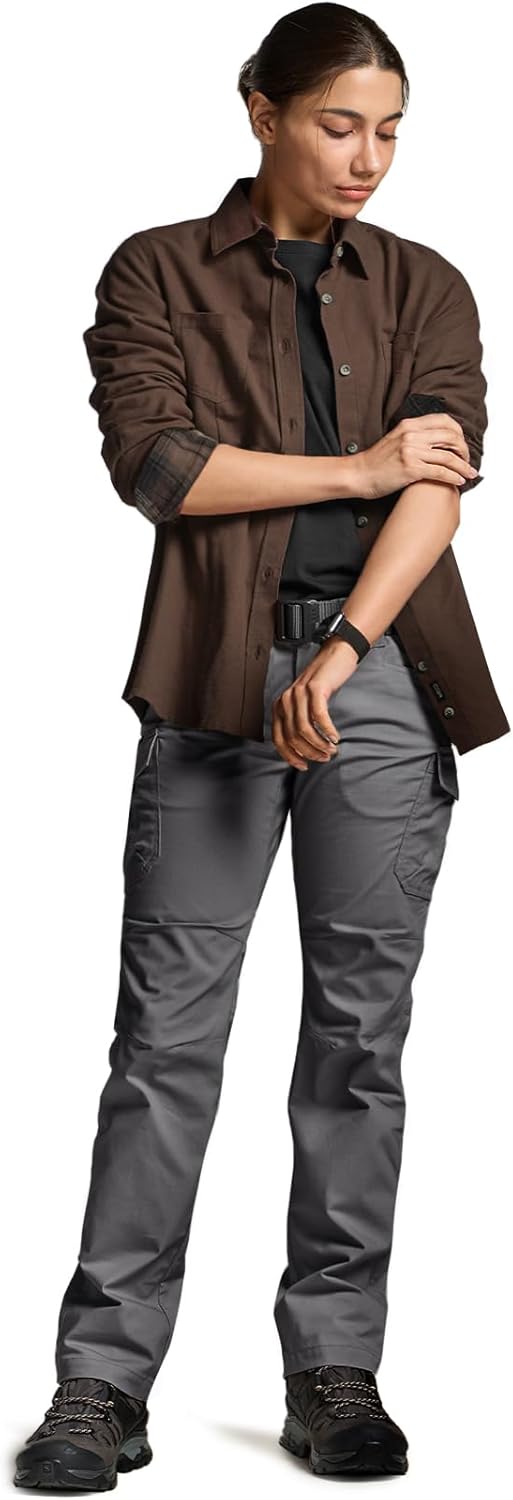 CQR Women's Flex Stretch Tactical Pants, Water Resistant Ripstop Cargo Work Pants with Pockets for Outdoor & Hiking - Image 9