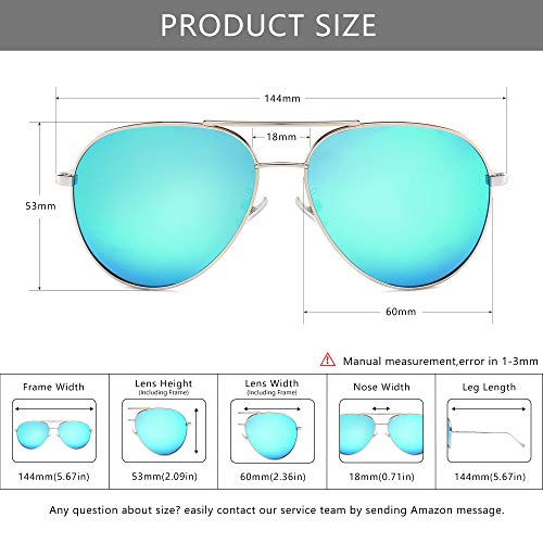 Image of SUNGAIT Women's Lightweight Oversized Aviator Sunglasses