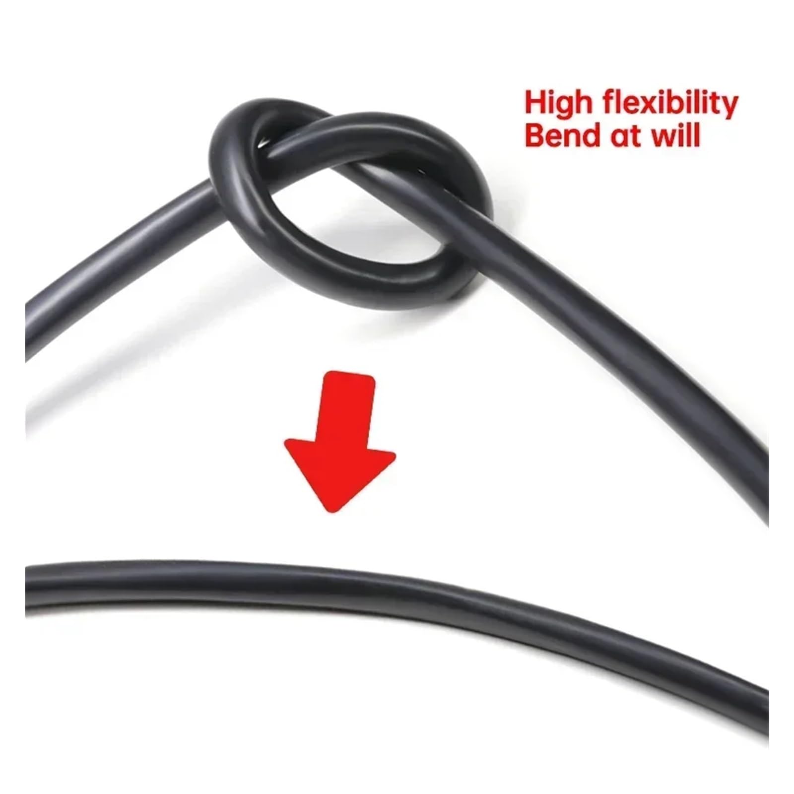 1-10 m schwarzes, flexibles Silikonkabel, quadratisch, 0,3/0,5/0,75/1/1,5/2/2,5/4/6 mm x 2/3/4/6 Adern, verzinntes Kupfer, Hochtemperaturkabel(0.5mm,2 meters,3 cores)