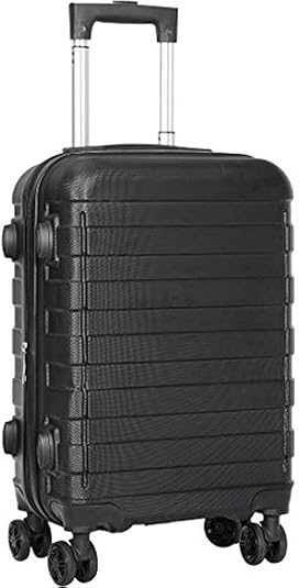 review 22 Inch Hardside Expandable Luggage Carry On Luggage With Spinner Wheels Travel Suitcase Black