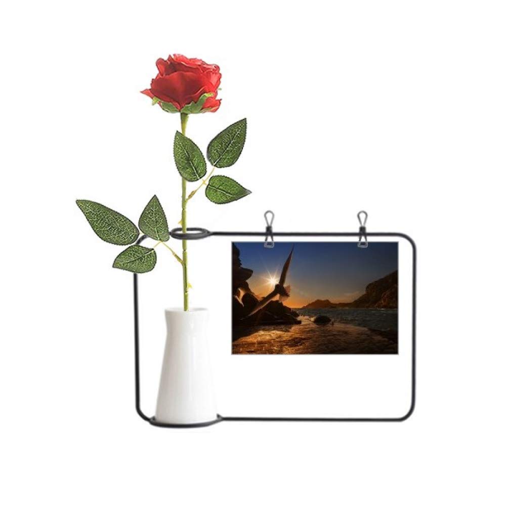 Rose artificielle décoration intérieur vase suspendu bouteille style nature chic