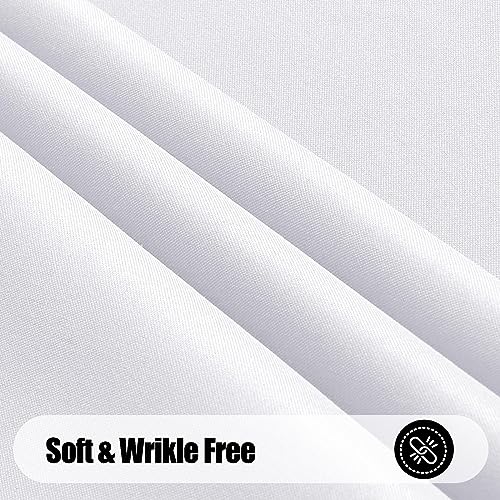 Smiry Rectangle Table Cloth, Waterproof Stain Resistant Polyester Tablecloth, Decorative Washable Fabric Table Cover For Dining, Buffet, Parties And Outdoor, 60X84, White #TOP1