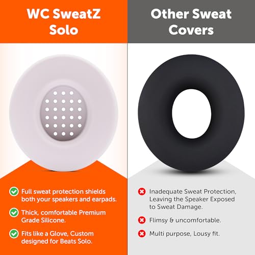 Image of WC SweatZ Solo - Patented Earpad Sweat Covers for Beats Solo 4, Solo 3 & Solo 2, Made by Wicked Cushions | Sweatproof & Machine Washable | Cloud Pink