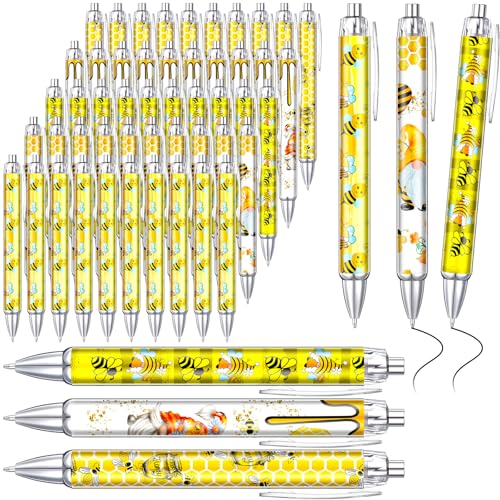 Thenshop 50 Pcs Bee Pens Bulk Honey Bee Theme Gel