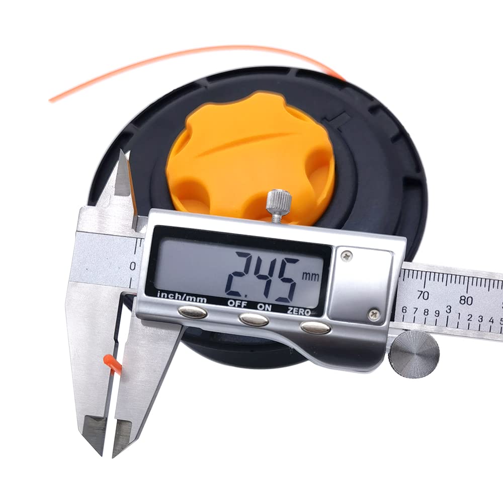 6 Têtes De Bobine Double Fil Pour Débroussailleuse à Essence - M10 X 1.25 Mm, Avec Fil De 2m - Compatible Avec La Plupart Des Modèles
