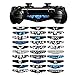 eXtremeRate Autocollants Light Barre pour ps4 Manette, LED Autocollants Light Barre en Vinyle Réutilisable Compatible avec ps4 Slim Pro Manette, 30pcs Crâne Cool