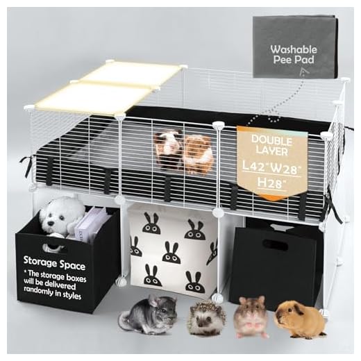 MEEXPAWS Guinea Pig Playpen with Storage